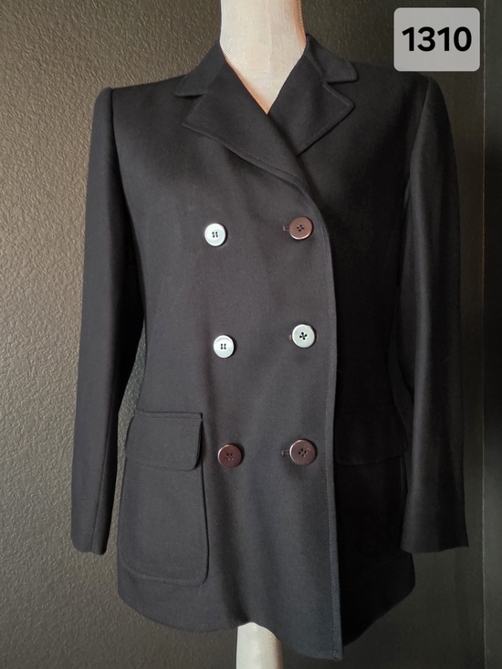 Talbots Jackets & Blazers - 1990s Vintage Talbots Black Double-Breasted Women’s Jacket/Blazer Made In USA